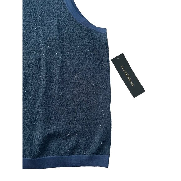 Donna Karan New York Sequin Embellished Tank Top Tide ( L ) - Picture 5 of 6